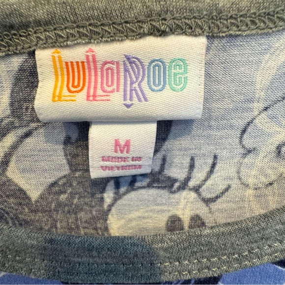 NWOT LuLaRoe, Med, Randy, Disney, Minnie Mouse, blue jersey with grey sleeves. - Picture 3 of 4